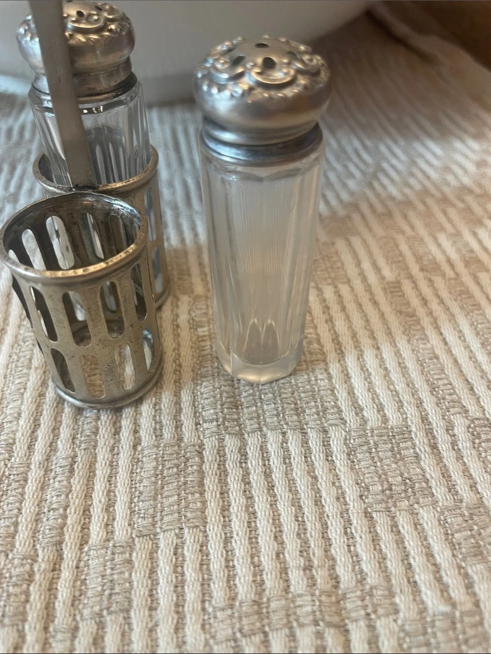 Antique Sterling Silver Salt and Peppershaker